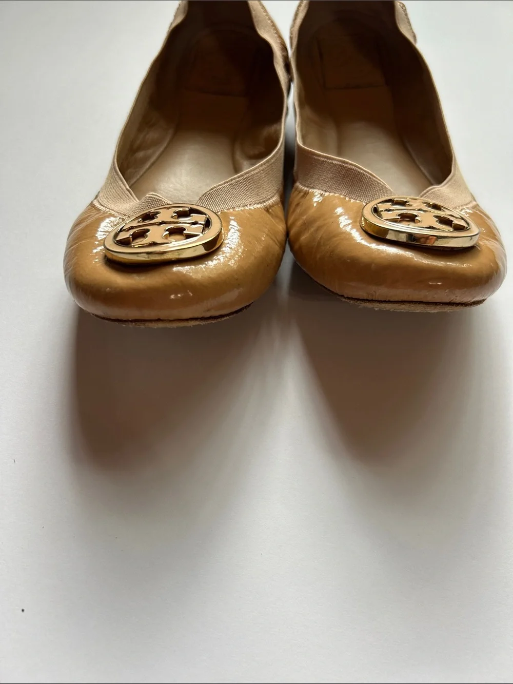 Tory Burch Caroline Ballet Flats – Women’s Size 8 – Nude/Beige Patent Leather